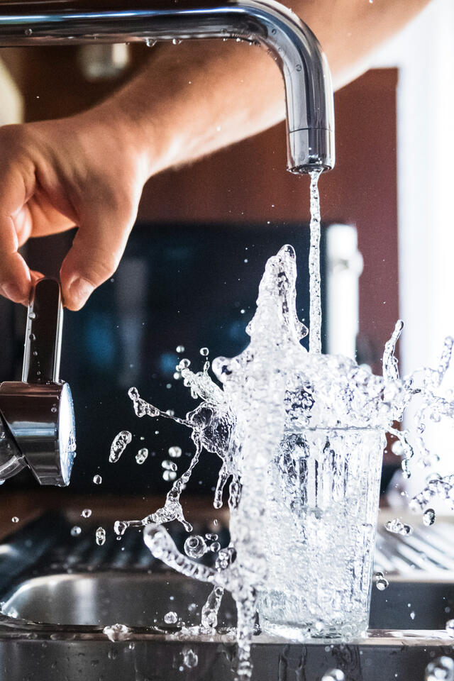 Plumbing repair work on pipes and drains in an Akron home.